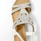 White Lightweight Decorative Wedge Sandal