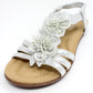 Silver Lightweight T Strap Flat Sandal