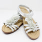 Silver Lightweight T Strap Flat Sandal