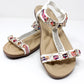 White Lightweight T Strap Flat Sandal