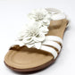 White Lightweight T Strap Flat Sandal-1