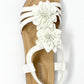 White Lightweight T Strap Flat Sandal-1