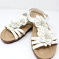 White Lightweight T Strap Flat Sandal-1