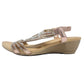 Rose Gold Lightweight Decorative Wedge Sandal