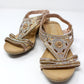 Rose Gold Lightweight Decorative Wedge Sandal