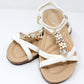 White Lightweight T Strap Flat Sandal-2