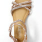 Rose Gold Lightweight Ankle Strap Wedge Sandal