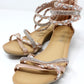 Rose Gold Lightweight Ankle Strap Wedge Sandal