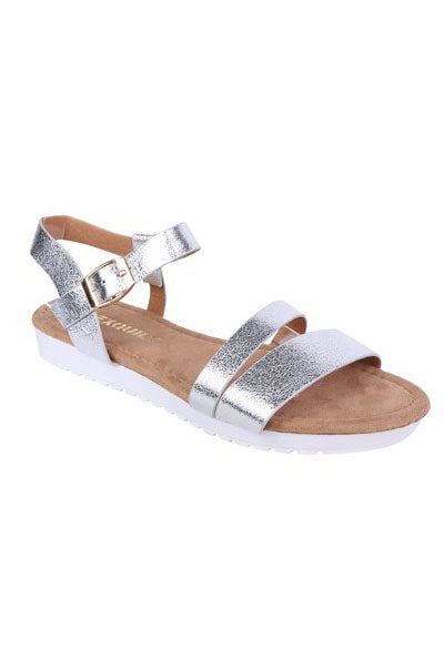 Lightweight Low Wedge Silver Sandal