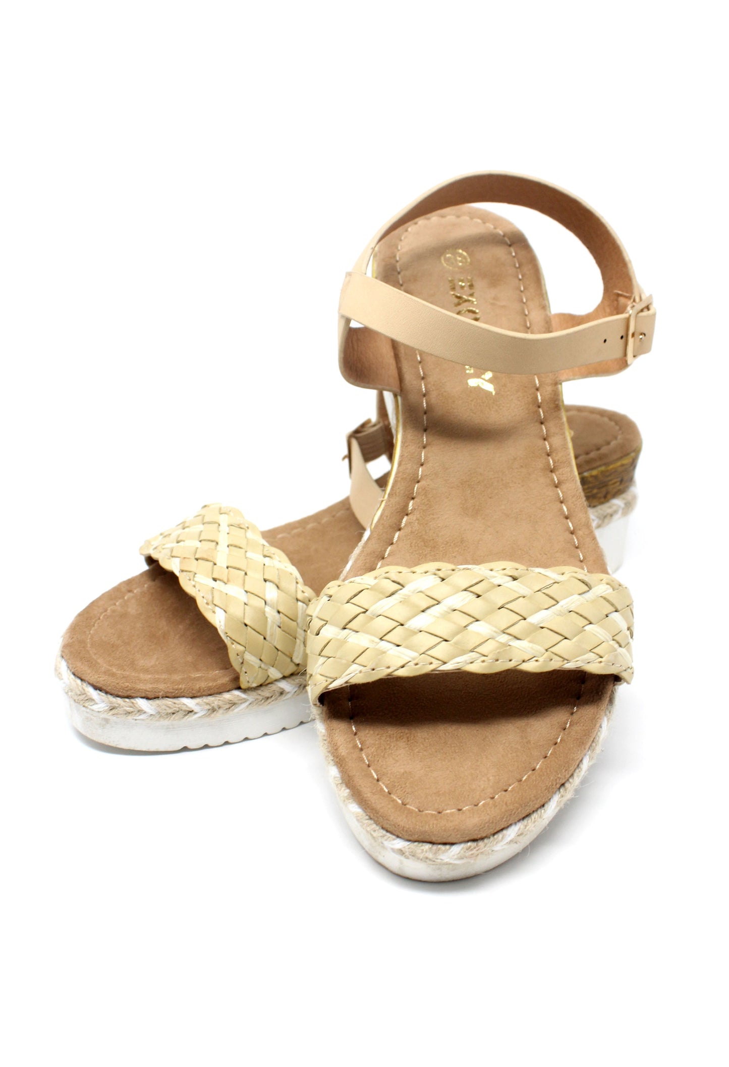 Lightweight Low Wedge Beige Sandal