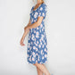 Blue Daisy Print Swing Dress