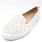 White Lightweight Pump with Decorative Stones