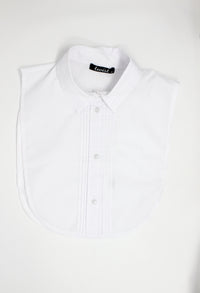 White Pleated Bib Collar-1