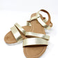 Lightweight Low Wedge Gold Sandal