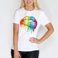 Rainbow Lips Graphic T Shirt