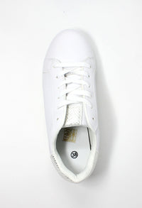 White Trainer with Silver detail