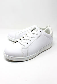 White Trainer with Silver detail