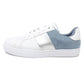 White Trainer with Blue & Silver Panel