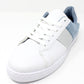 White Trainer with Blue & Silver Panel