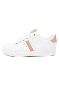 White with Rose Gold Detail Trainer