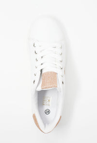 White with Rose Gold Detail Trainer