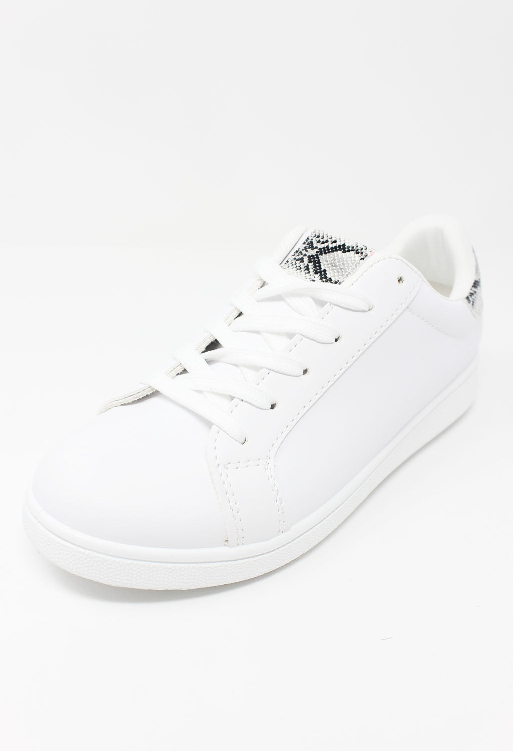 White Trainer with Snake detail