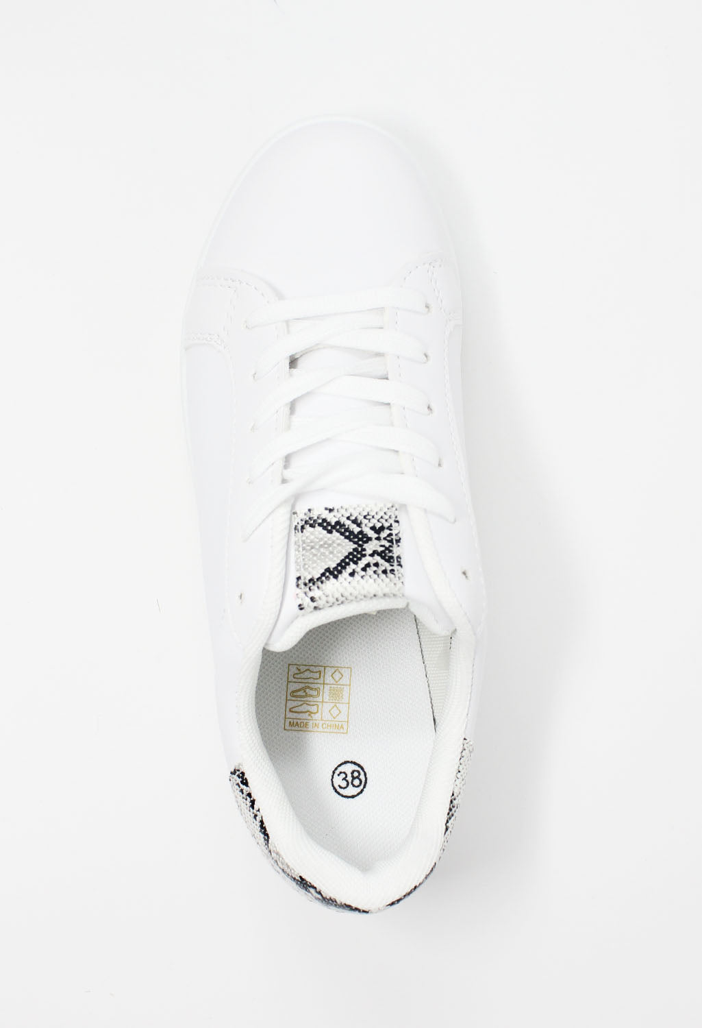 White Trainer with Snake detail