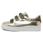 Gold Trainer with Zebra Velcro Straps