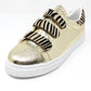 Gold Trainer with Zebra Velcro Straps