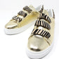 Gold Trainer with Zebra Velcro Straps