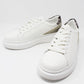 White with Metallic detail Laced Trainer