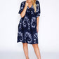 Navy Tie Dye Smock Dress