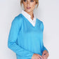 2-IN-1 COTTON BLEND V NECK TOP