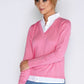 2-IN-1 COTTON BLEND V NECK TOP