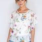 FLORAL BLOOM TIE SIDE T-SHIRT