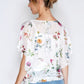 FLORAL BLOOM TIE SIDE T-SHIRT