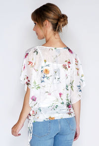 FLORAL BLOOM TIE SIDE T-SHIRT