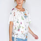 FLORAL BLOOM TIE SIDE T-SHIRT