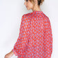 Red Printed Oversized Blouse