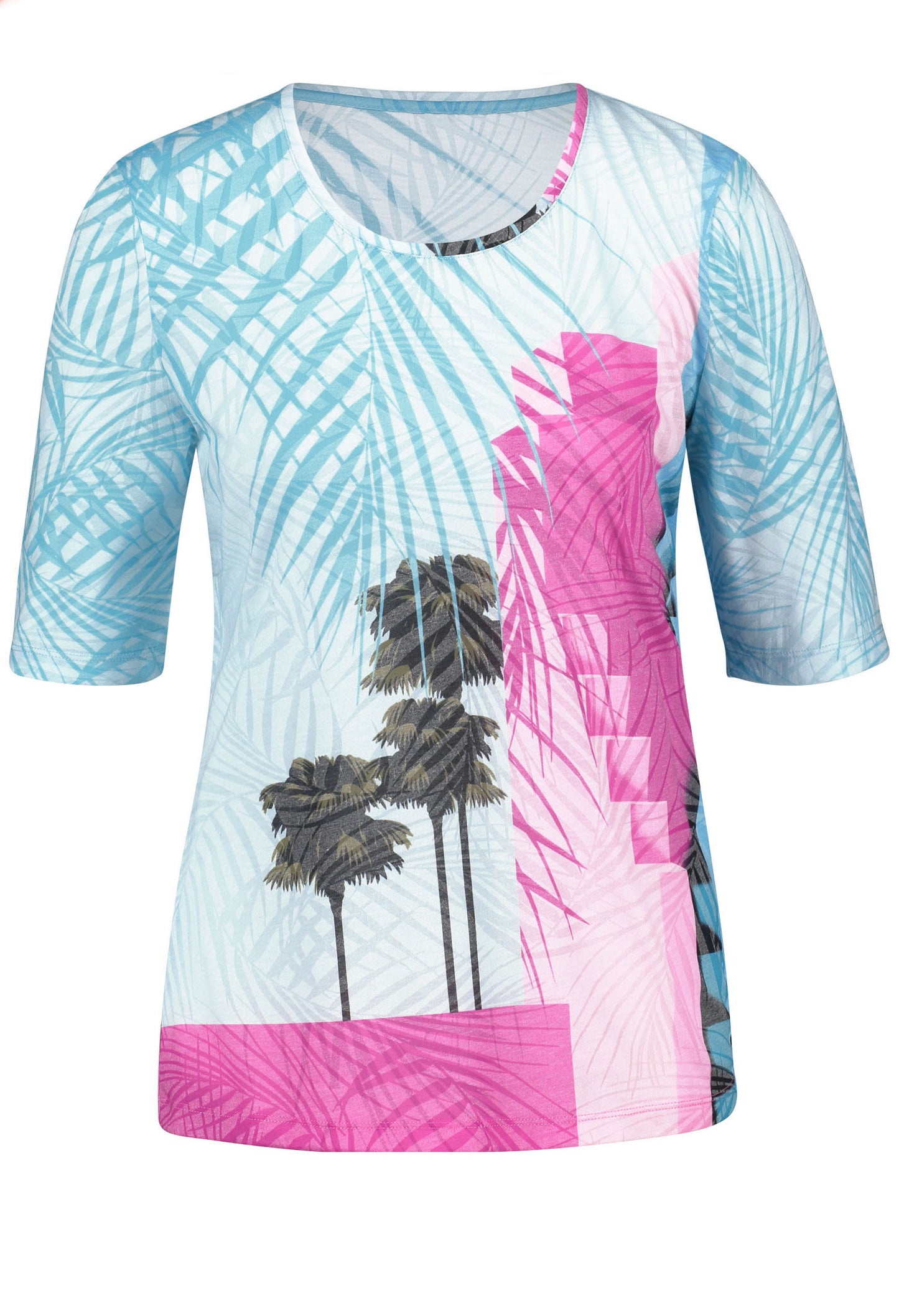 Top with a palm tree print