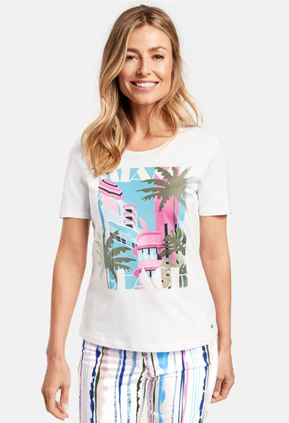 Miami Beach Print T-Shirt