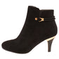 Black Microfibre Plain Front Elegant Boot-2