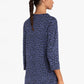 Dark blue Top in textured fabric