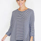 3/4 Sleeve Stripe Top