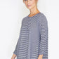 3/4 Sleeve Stripe Top