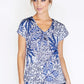 PRINTED TOP WITH NECKLACE DETAIL