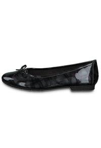 Jana Black Patent Softline Flat Pump