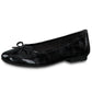 Jana Black Patent Softline Flat Pump