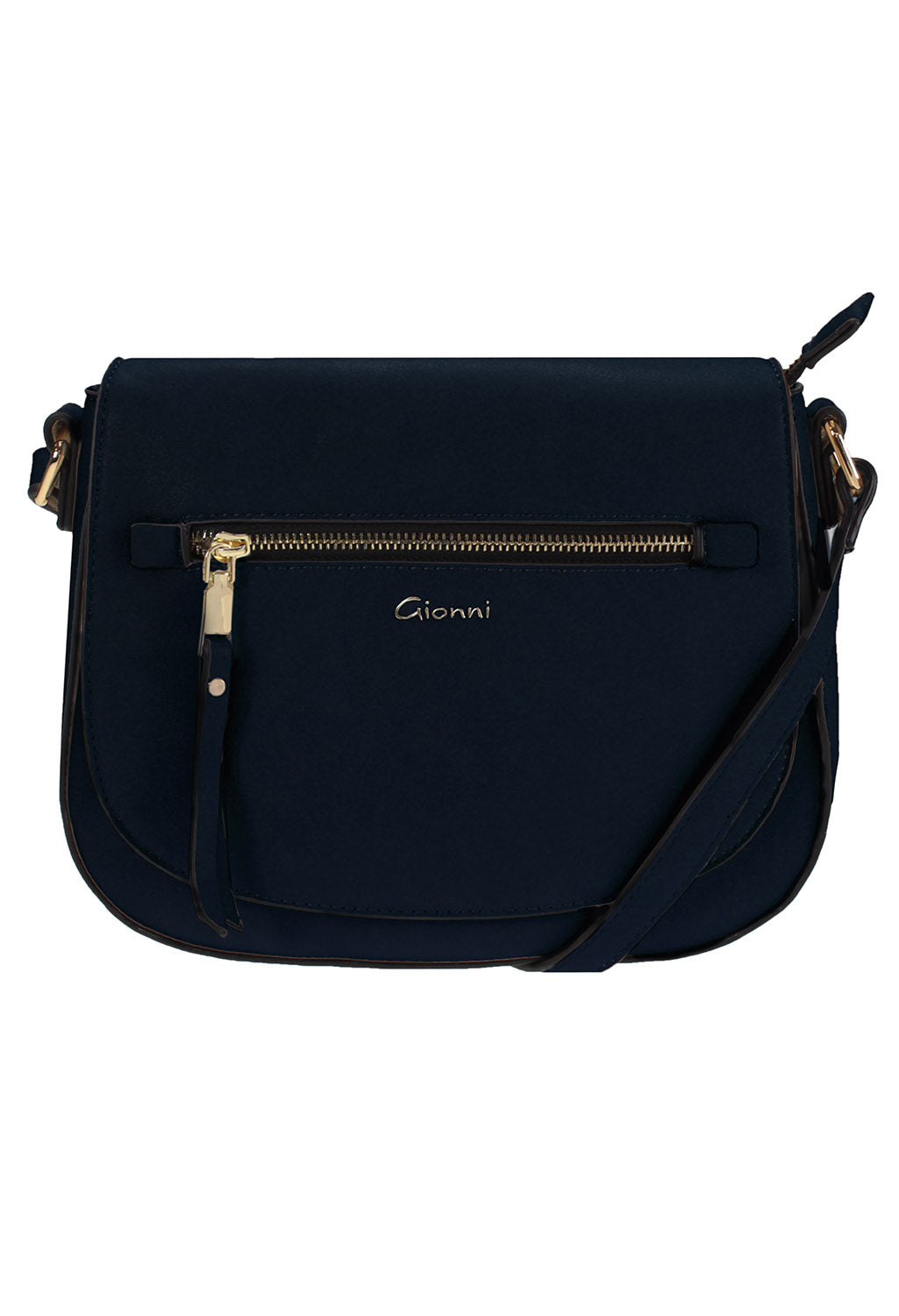 Lille Front Zip Saddle Bag Navy