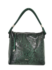 Snake Hobo Bag Green